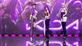 MMD LAYSHA - Chocolate Cream Strip Vers. Ahri Akali Kaisa Evelynn KDA 3D Erotic Dance 4K UHD 60FPS