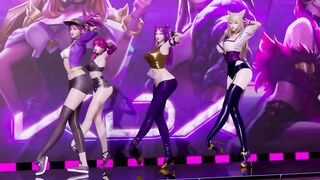 MMD LAYSHA - Chocolate Cream Strip Vers. Ahri Akali Kaisa Evelynn KDA 3D Erotic Dance 4K UHD 60FPS