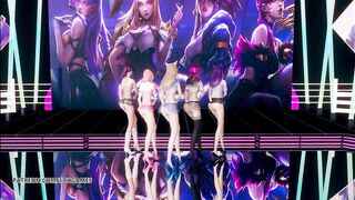 MMD hello Venus -wiggle Wiggle Naked Dance Ahri Akali Kaisa Evelynn Seraphine