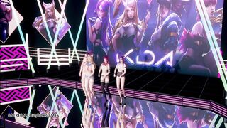 MMD hello Venus -wiggle Wiggle Naked Dance Ahri Akali Kaisa Evelynn Seraphine