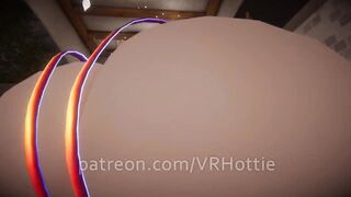 Bondage Raver Nipple Piercings Humps Rides with Bone in the Pool POV Lap Dance