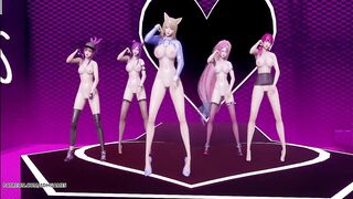 [MMD] TAHITI - Phone Number Nude Vers. Ahri Akali Kaisa Evelynn KDA 3D Erotic Dance