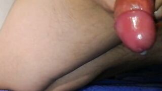 Hard Uncircumcised Micropenis Lotioned up and Beeing Jerked with Thick Strands of Cum