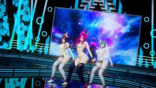 [MMD] BlackPink - Dont know what to do Strip Vers. Xayah Soraka Syndra 3D Erotic Dance