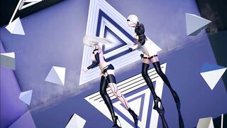 [MMD] Dreamcatcher - Odd Eye Striptease NierAutomata 2B 2A Strip Dance