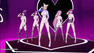 [MMD] TAHITI - Phone Number Strip Vers. Ahri Akali Kaisa Evelynn KDA 3D Erotic Dance