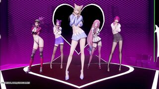 [MMD] TAHITI - Phone Number Strip Vers. Ahri Akali Kaisa Evelynn KDA 3D Erotic Dance