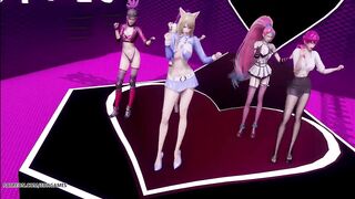 [MMD] TAHITI - Phone Number Strip Vers. Ahri Akali Kaisa Evelynn KDA 3D Erotic Dance