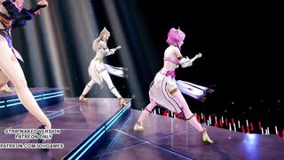 [MMD] Wisin & Yandel - Follow the Leader Ahri Kaisa Seraphine Akali Lux Hot Dance 4K UHD 60FPS