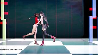 [MMD] Berry Good - Mellow Mellow Tifa Lockhart Aerith Naked Dance Final Fantasy 7 Remake FF7