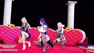 [MMD] Hwasa - Maria KDA Ahri Kaisa Seraphine Sexy Hot Kpop Dance 4K 60FPS