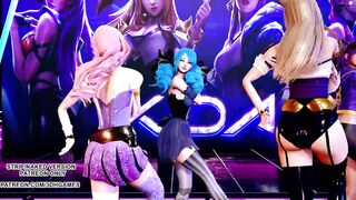 [MMD] GFRIEND - Glass Bead Ahri Akali Seraphine Kaisa Gwen Hot Kpop Dance 4K 60FPS