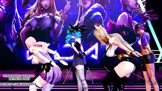 [MMD] GFRIEND - Glass Bead Ahri Akali Seraphine Kaisa Gwen Hot Kpop Dance 4K 60FPS