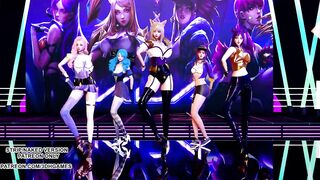 [MMD] GFRIEND - Glass Bead Ahri Akali Seraphine Kaisa Gwen Hot Kpop Dance 4K 60FPS