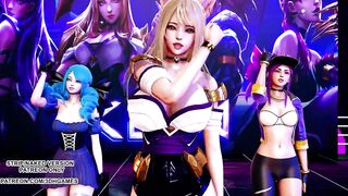 [MMD] GFRIEND - Glass Bead Ahri Akali Seraphine Kaisa Gwen Hot Kpop Dance 4K 60FPS