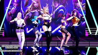 [MMD] GFRIEND - Glass Bead Ahri Akali Seraphine Kaisa Gwen Hot Kpop Dance 4K 60FPS