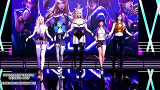 [MMD] GFRIEND - Glass Bead Ahri Akali Seraphine Kaisa Gwen Hot Kpop Dance 4K 60FPS