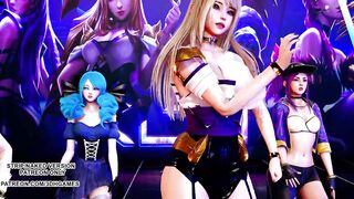 [MMD] GFRIEND - Glass Bead Ahri Akali Seraphine Kaisa Gwen Hot Kpop Dance 4K 60FPS