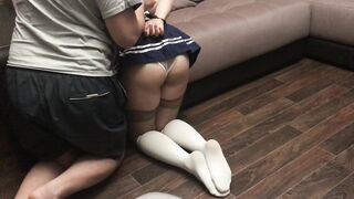 Spanking Schoolgirl Slave Girl in Handcuffs Slut