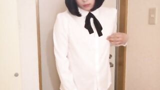 Japanese Crossdresser Masterbation at Entrance