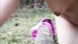 I Walk Naked in the Woods, Piss and Fuck my Mouth with an Anal Plug