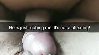 He is just rubbing my pussy! Its totally not cheating,hubby!