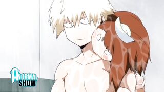 MY HERO ACADEMIA - BAKUGOU X URARAKA HENTAI ESPAÑOL