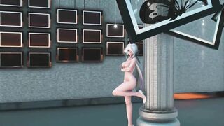 MMD Haku high class stripper that make men cry for no cum left 3d hentai fap challenge