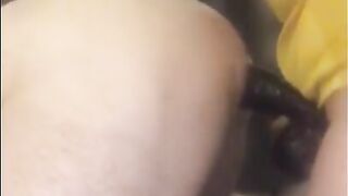 Brazilian Wife Fucks husband in his ass with a Big Black Strapon