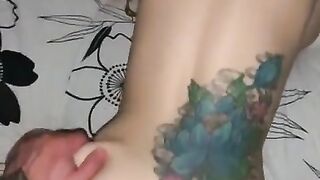 stuffing my boyfriend's dick in pussy and moan