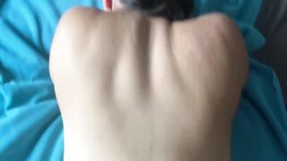 POV of fucking my wifes beautiful hairy pussy then taking her from behind till I pop!