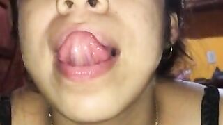 Sloppy Tinder Latina Blowjob CUM in Mouth Homeade 3/3