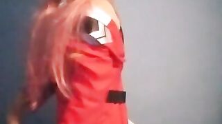 Zero Two undressing on cosplay - Shirotaku Kigurumi