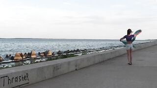 Embankment of Volga-river Khvalynsk-city