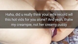 Your creampied wife recording a vid for you! -Milky Mari