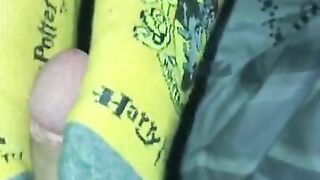 Harry Potter socks footjob