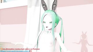 MMD lo chan  shake it - hentai mmd dance playboy costume blue hair color edit smixix