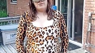 Cougar Strips and gapes asshole outdoors