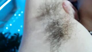 Extreme Hairy Armpit Closeup on Cam