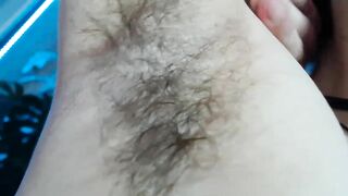 Extreme Hairy Armpit Closeup on Cam