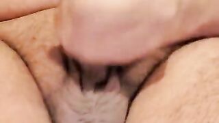 Stroking my cock and moaning with thick cumshot