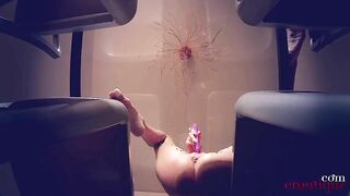 Katya Clover is squirting non stop on a glass table (teaser)