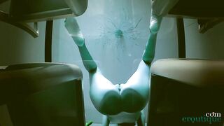 Katya Clover is squirting non stop on a glass table (teaser)