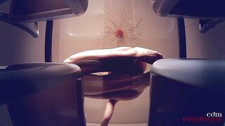 Katya Clover is squirting non stop on a glass table (teaser)