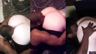 BBW Fat Ass Eating Addict (Split Screen Munch Buffet Short Compilation)