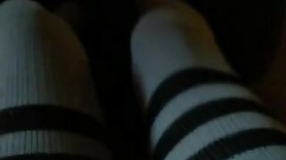 Thigh high socks feeling sluty