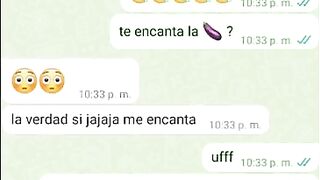 mensajes de whatsapp con la novia de mi amigo antes de cogermela