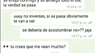 mensajes de whatsapp con la novia de mi amigo antes de cogermela