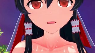 (POV) Cowgirl with Reimu Hakurei Touhou Hentai