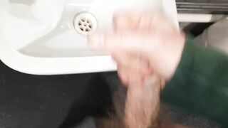 Wear Headphones To Hear Me Moan In Public / Shooting Cum Into Bathroom Sink